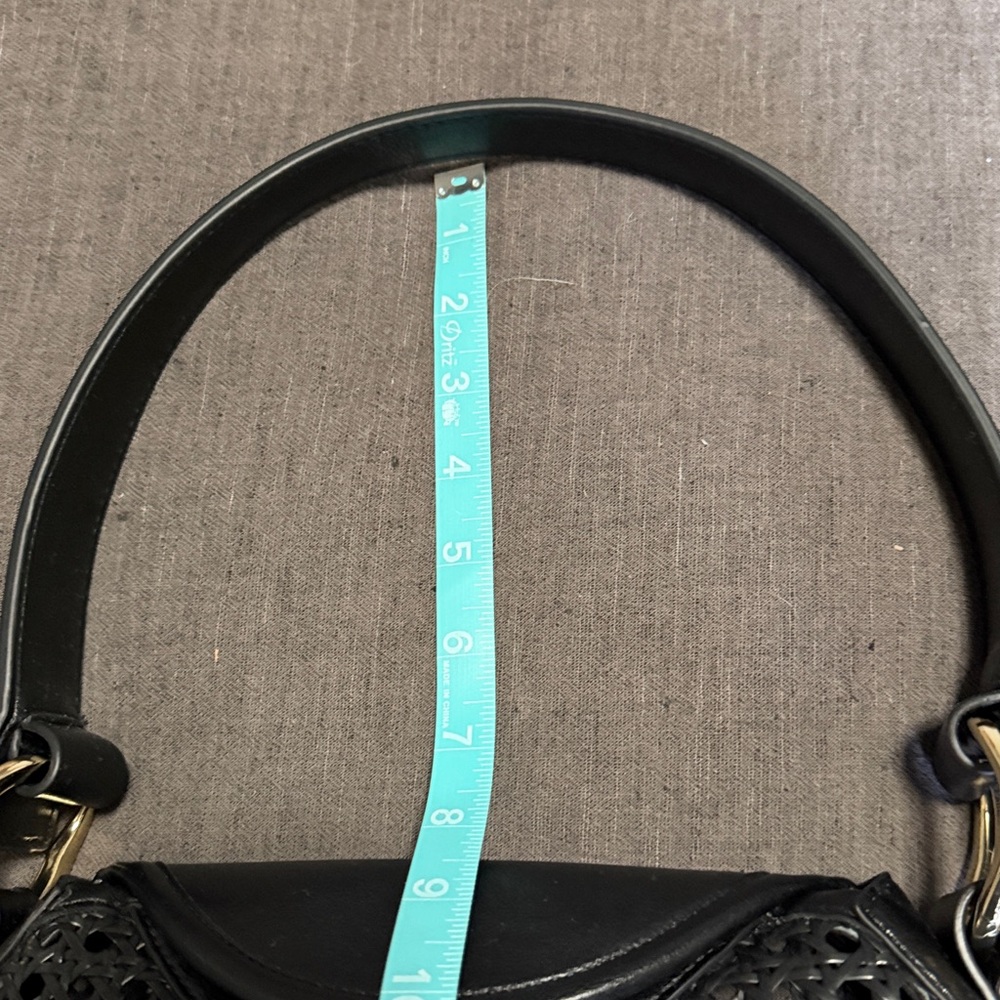 Dolce Vita Black Woven Shoulder Bag with Top Handle - Picture 4 of 11
